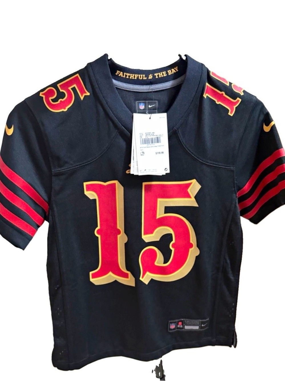 Nike Jauan Jennings #15 49ers Rivalry Jersey Youth Small Black NWT